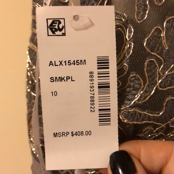 Gorgeous Tadashi Shoji dress -gold/metallic olive - Picture 7 of 12